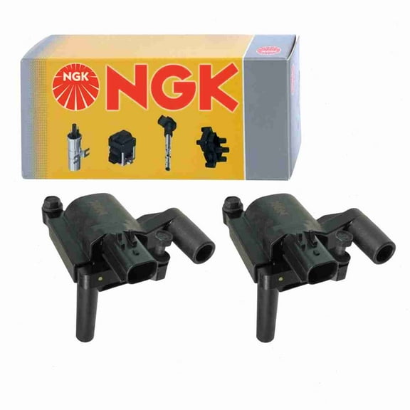 2 pc NGK 48687 Ignition Coils for 2505-303681 36-8071 56028394AB 56028394AC 56028394AD E1005 E408 GN10372 IC508 IC585 UF-378 UF-505 UF378 Spark Plug Wire Boot Fits select: 2003-2005 DODGE RAM 1500