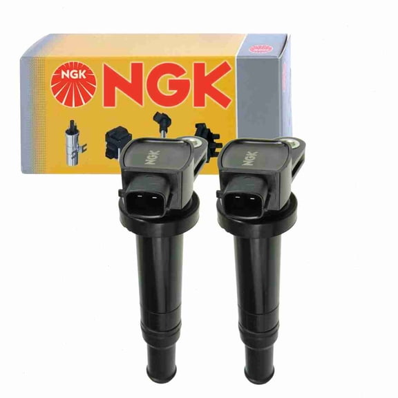 2 pc NGK 48975 Ignition Coils for 1415168 178-8356 2505-307328 27301-3E400 27301-3E410 36-8125 673-8303 8415168 921-2157 E1058 GN10569 IC638 UF-558 UF558 Spark Plug Wire Boot