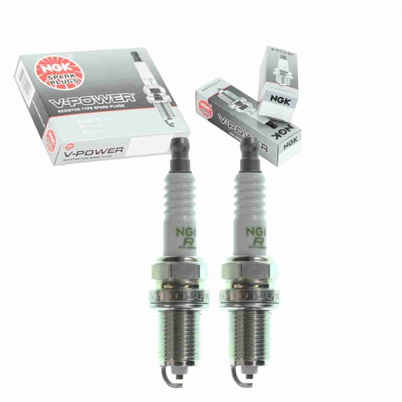 2 pc NGK 6745 V-Power Spark Plugs for 1N04-18-110 22401-2J200 22401-PA200 Ignition Wire Secondary Fits select: 2001-2002 CHEVROLET TRACKER, 1996-2002 ISUZU RODEO