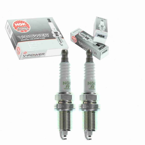 2 pc NGK 6987 V-Power Spark Plugs for 347 3922 439 5224 56028356AA 79015 RC12MCC4 SPZFR6F11G Ignition Wire Secondary Fits select: 2007-2012 JEEP LIBERTY, 2002-2012 DODGE RAM 1500