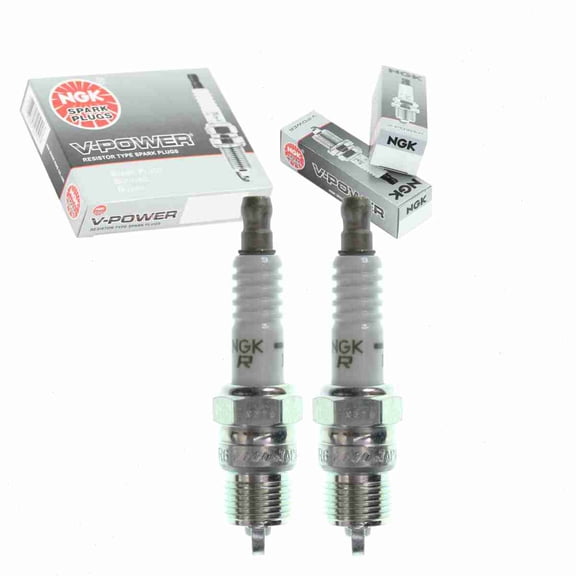 2 pc NGK 7773 V-Power Spark Plugs for 13 14 400 5036 5037 7814 P6RTC R41TS RV9YC T20PR-U11 T20PR-U15 Ignition Wire Secondary Fits select: 1970-1972,1995 FORD MUSTANG