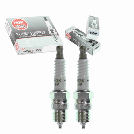 2 pc NGK 7773 V-Power Spark Plugs for 13 14 400 5036 5037 7814 P6RTC R41TS RV9YC T20PR-U11 T20PR-U15 Ignition Wire Secondary Fits select: 1970-1972,1995 FORD MUSTANG
