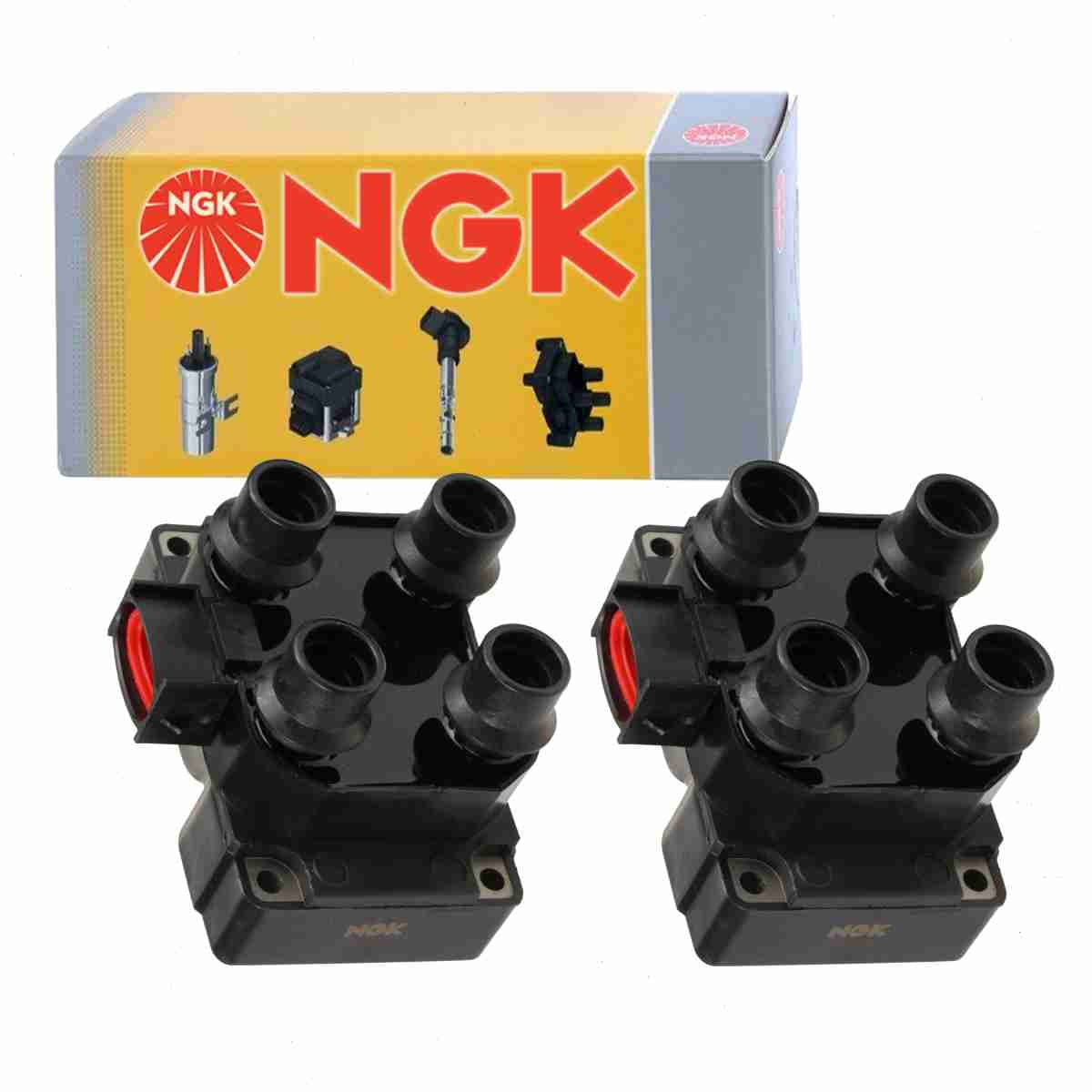 2 pc NGK Ignition Coils compatible with Ford Ranger 2.3L 2.5L L4 1990 ...