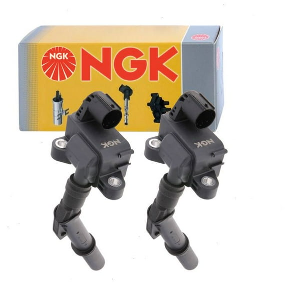 2 pc NGK Ignition Coils compatible with Mercedes-Benz GL550 4.7L V8 2013-2016