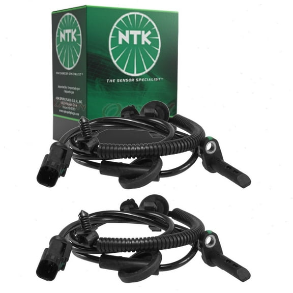 2 pc NTK Front ABS Wheel Speed Sensors compatible with Chevrolet Traverse 2010-2017