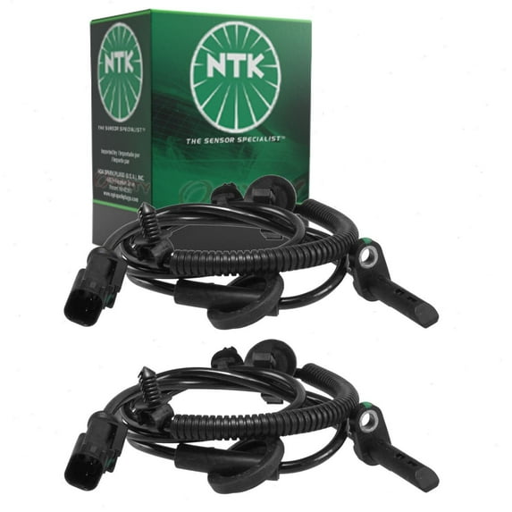 2 pc NTK Front ABS Wheel Speed Sensors compatible with GMC Acadia 2007-2017
