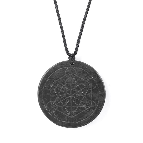 2 pc Natural Pendant Necklaces with Ropes Flat Round Star 15.75~17.72 inch(40~45cm)