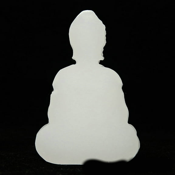 2 pc Natural White Jade Carved Mahavairocana Buddha Statue Home Decoration Feng Shui Figurines 62x42x16mm