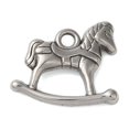 thumbnail image 1 of 2 pc Non-Tarnish 304 Stainless Steel Pendants Hobbyhorse Charms Stainless Steel Color 17x20x3mm Hole: 2mm, 1 of 3