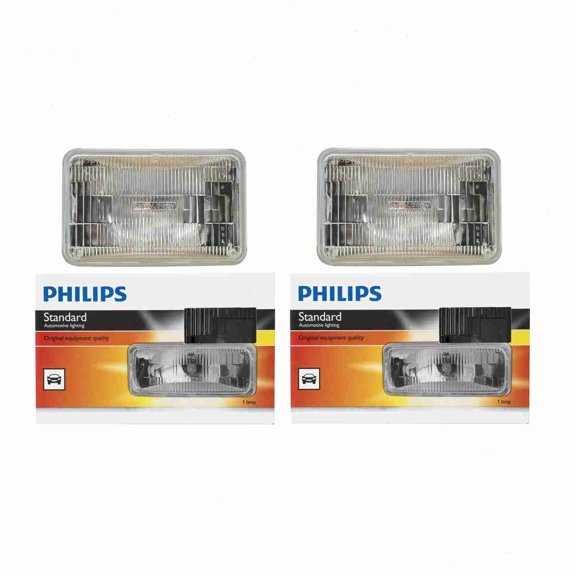 2 pc Philips H4666C1 Headlight Bulbs compatible with 18535