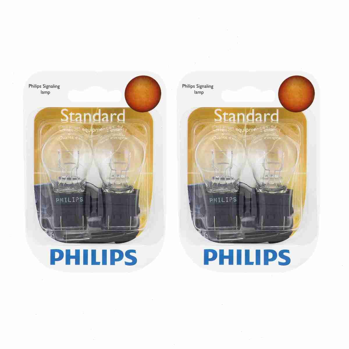 2 pc Philips Rear Turn Signal Light Bulbs compatible with Dodge Caravan