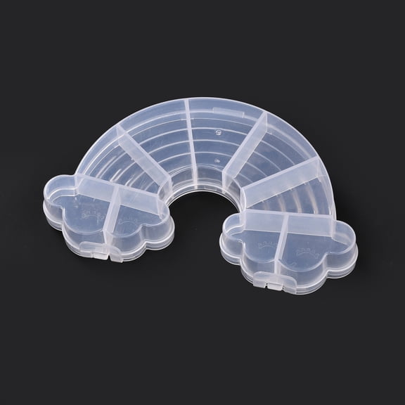 2 pc Plastic Bead Containers for Small Parts Hardware and Craft Rainbow Clear 9x14.8x2.3cm
