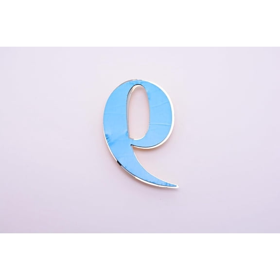 2 pc Plastic & PVC Number Sign Labels golden Num.9 9: 67.5x44x8mm