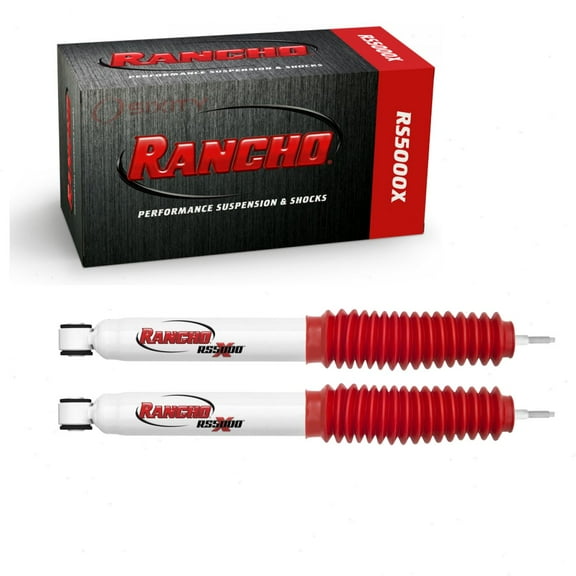 2 pc Rancho Front RS5000X Shock Absorbers compatible with Jeep Wrangler JK 2018 - With Front Raised Height 0 (In) To 2.0 (In)