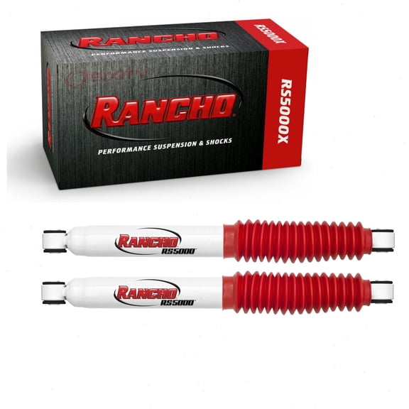 2 pc Rancho Rear RS5000X Shock Absorbers compatible with Chevrolet Silverado 3500 HD 2011-2018 - With Rear Raised Height 5.0 (In) To 6.0 (In)