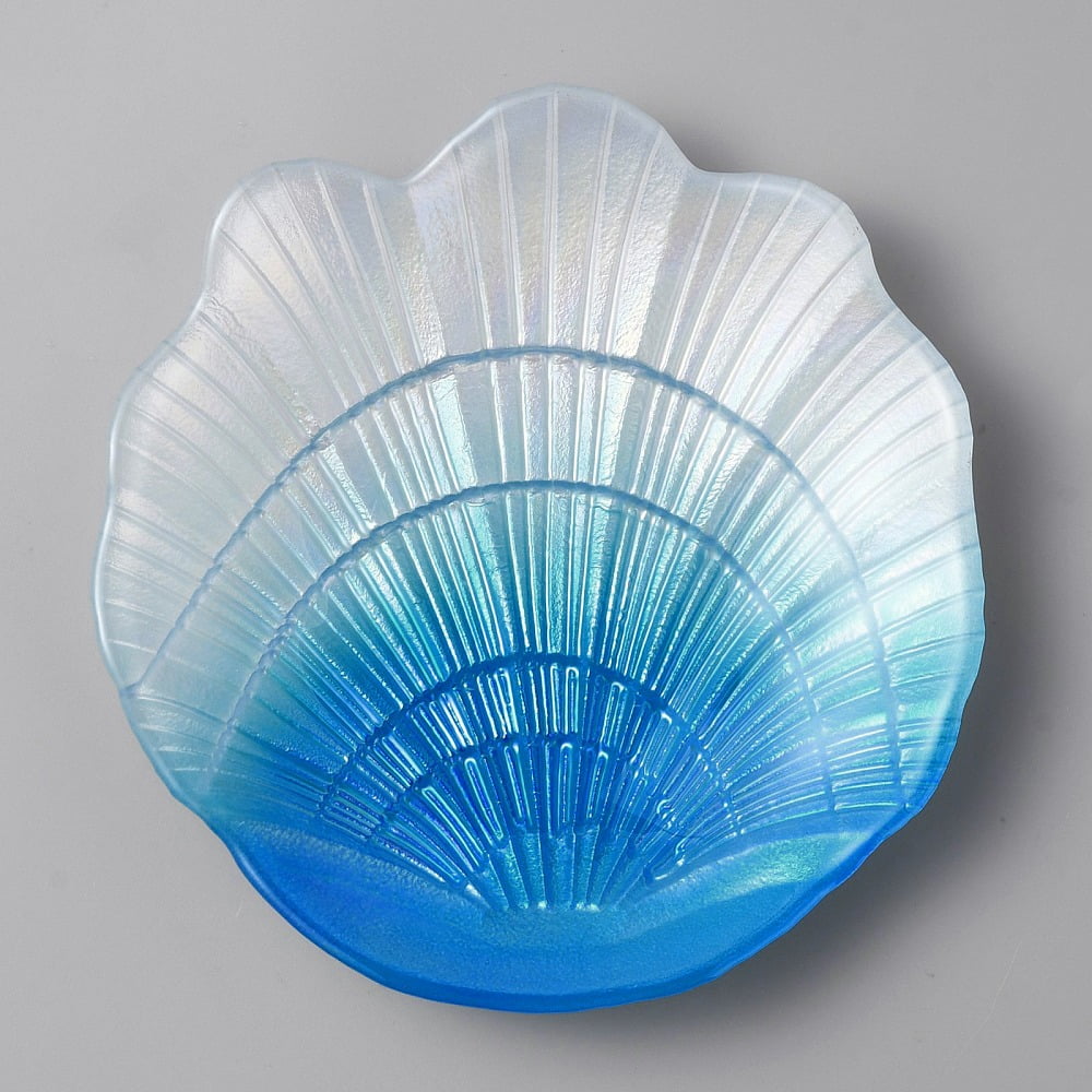 Pink Shell Ceramic Jewelry Tray – Ocean Themed Ring Holder, Earring Organizer, Decorative