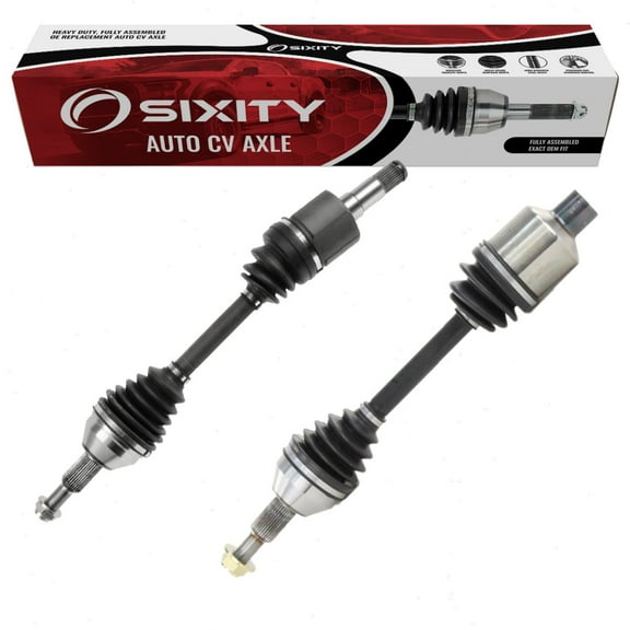 Sixity Auto 2 pc Front CV Axle Kit compatible with Chrysler Town & Country 4.0L V6 2008-2016 - Pair Left Right Driver Passenger Complete Axle Shaft Assembly