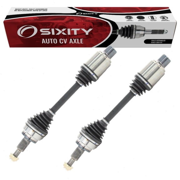 Sixity Auto 2 pc Front CV Axle Kit compatible with Ram 1500 2011 - Pair Left Right Driver Passenger Complete Axle Shaft Assembly