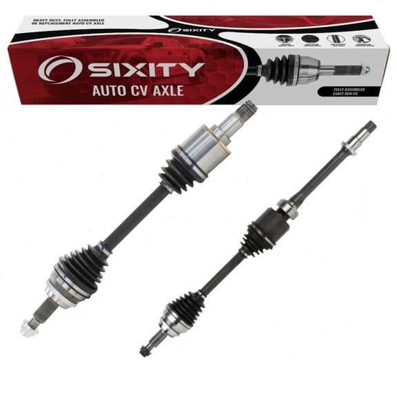 Sixity Auto 2 pc Front CV Axle Kit compatible with Toyota Highlander 3.3L V6 2004-2007 - Pair Left Right Driver Passenger Complete Axle Shaft Assembly
