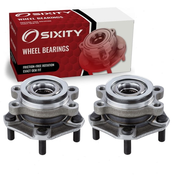 2 pc Sixity Front Wheel Bearing Hub Assembly compatible with Chevrolet City Express 2015-2018