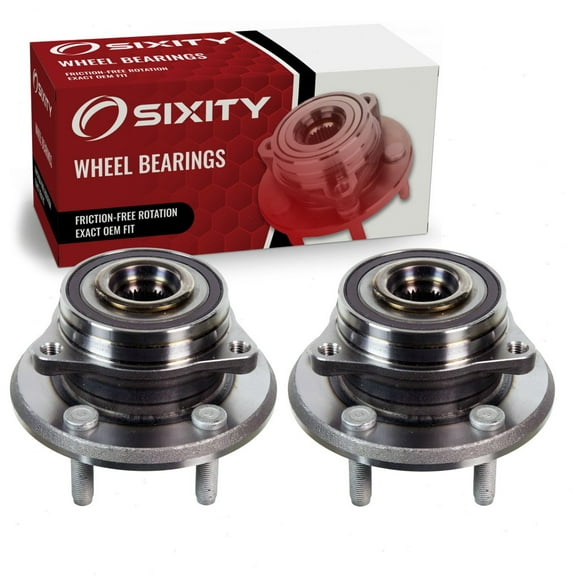 2 pc Sixity Front Wheel Bearing Hub Assembly compatible with Jeep Grand Cherokee 2011-2019