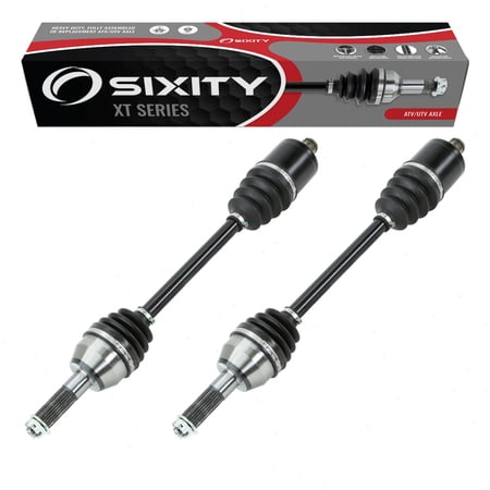 2 pc Sixity XT Rear Left Right Axles compatible with Polaris Ranger 4x4 400 500 EFI Crew LE Turbo Silver 800 Mid-Size EPS EV Li-Ion LSE LSV 2010-2021