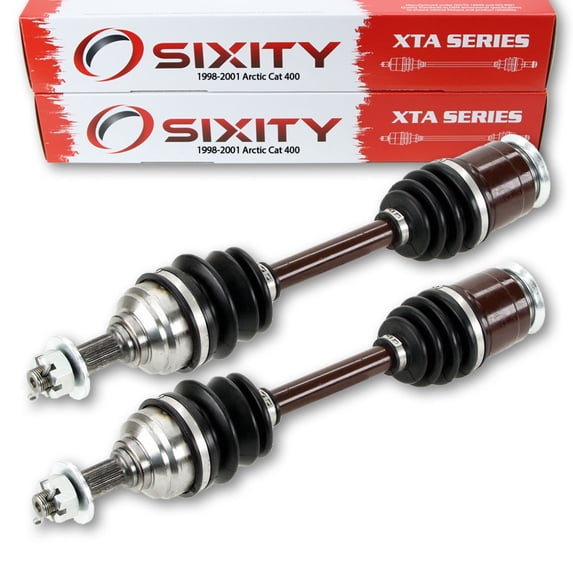 2 pc Sixity XTA Front Left Right Axle compatible with Arctic Cat 400 1998-2001 - M/T 4X4