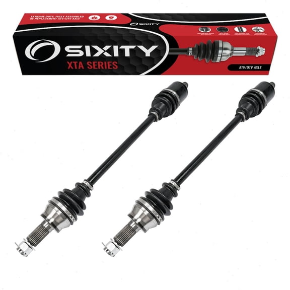 2 pc Sixity XTA Front Left Right Axles compatible with Polaris General 1000 Deluxe EPS Hunter Edition Limited Premium Ride Command Sport 4 XP Factory Custom Pursuit RZR 900 Trail Fox LE XC S