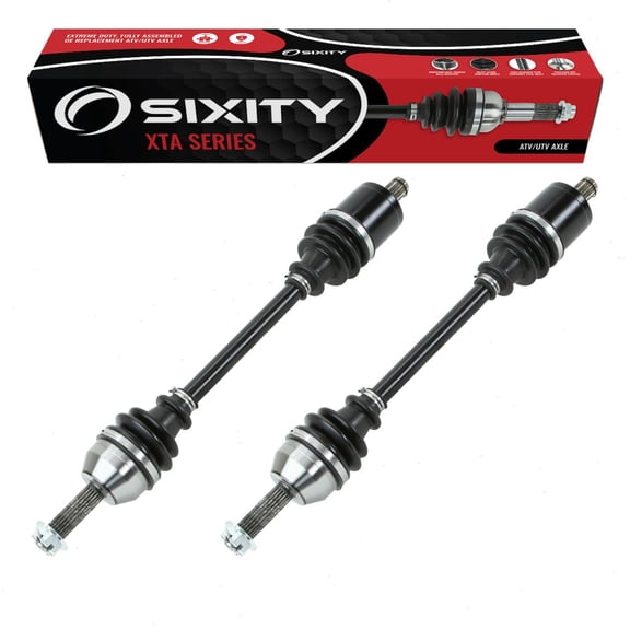 2 pc Sixity XTA Front Left Right Axles compatible with Polaris Ranger 4x4 400 500 EFI Crew LE Turbo Silver 570 EPS 800 Mid-Size EV LSE LSV 2010-2014