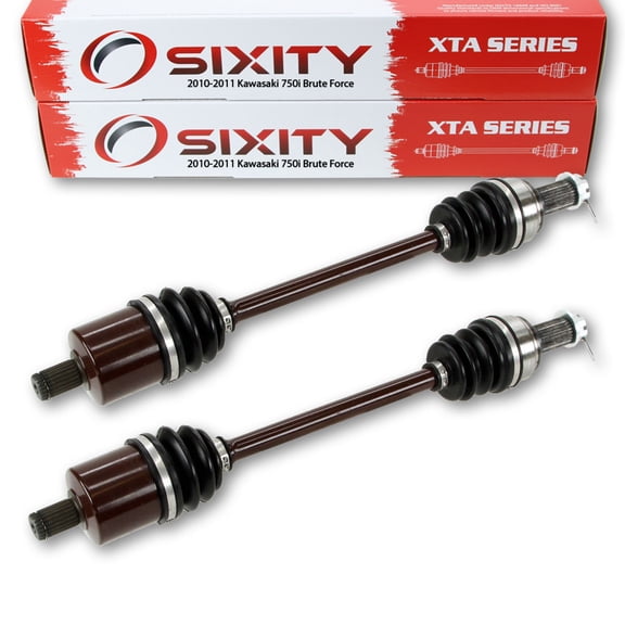 2 pc Sixity XTA Rear Left Right Axle compatible with Kawasaki Brute Force 750i 2011 - KVF750FBF KVF750DBF 4X4