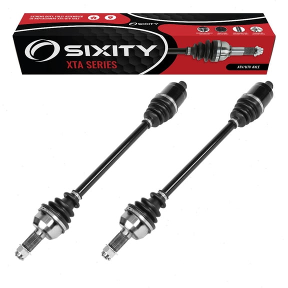 2 pc Sixity XTA Rear Left Right Axles compatible with Polaris General 1000 Deluxe EPS Hunter Edition Limited Premium Ride Command Sport 4 XP Factory Custom Pursuit RZR 900 Trail Fox LE XC S 2015-2021
