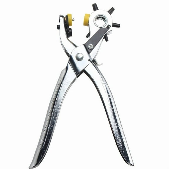 2 pc Staninless Steel 3-In-1 Grommet Eyelet Pliers Tool with Hole Puncher Platinum 21.5x10cm