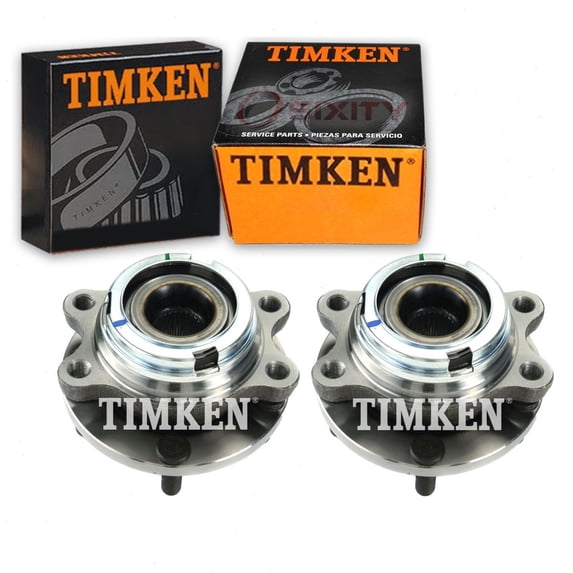 2 pc Timken Front Wheel Bearing Hub Assembly compatible with Infiniti G35 2007-2008