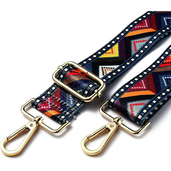 2 pc Triangle Purse Strap Adjustable Shoulder Strap Replacement Belt Crossbody Canvas Nylon Bag Strap