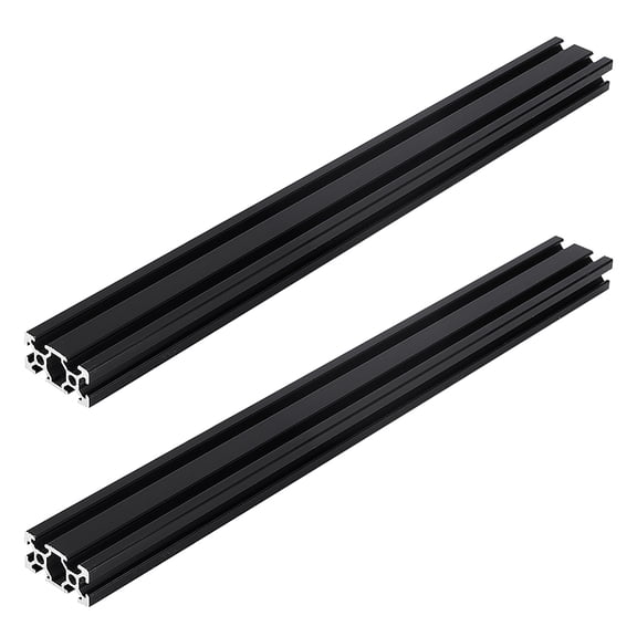 2 pc V Slot Aluminum Profile Extrusion Linear Rail for 3D Printer Parts and CNC DIY Electrophoresis Black 401x40x20mm