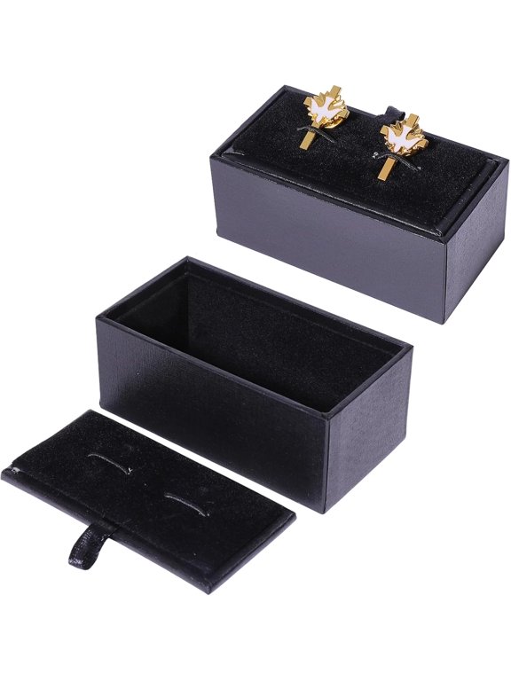 2 pc Velvet Gift Storage Boxes Cufflink Box Rectangle 8.5x4.5x3.6cm for Handmade