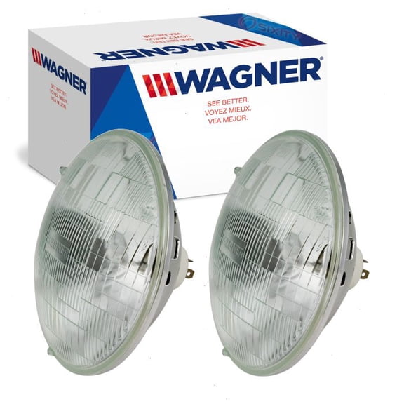 2 pc Wagner High & Low Beam Headlight Bulbs compatible with Triumph GT6 Spitfire TR6 TR7 TR8 1967-1982