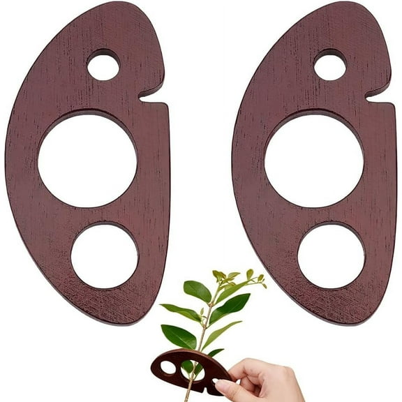 2 pc Wood Gardening Tool Coconut Brown 10x5x0.6cm