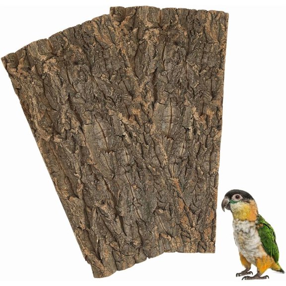 2 pc Wood Tree Rind Decoration for Microlandscape Sand Table Garden Tan 398x200x15.5mm
