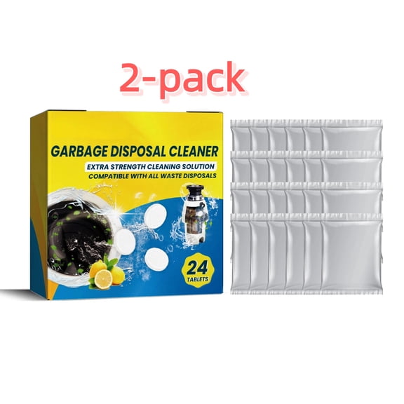 2-pcak Sink Drain Cleaning Tablets, 24 Count, Garbage Disposal & Kitchen Sink Cleaner Tablets, Helps Remove Grease, Food Residue & Odors for Routine Drain Maintenance