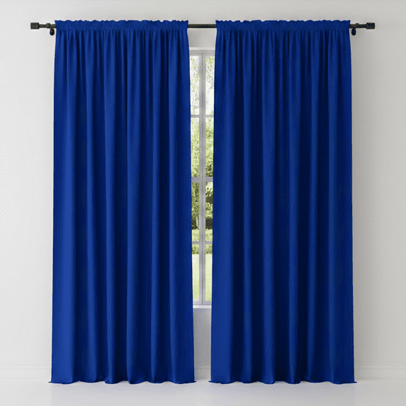 2 pcs 10 feet x 10 feet Polyester Backdrop Drapes Curtains Panels with Rod Pockets - Wedding Party Home Window Decorations - ROYAL BLUE