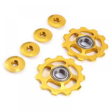 2-Pack Aluminum Jockey Wheels For Bike Rear Derailleurs - 11T Sealed Bearings (Multiple Colors)
