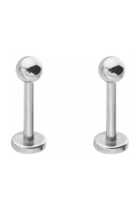 2 pcs 16g Labret Lip Monroe Cartilage Tragus Helix Conch Piercing Ball