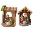 thumbnail image 1 of （2 pcs）2.3*2.9 Inch Nativity Figurines,Manger for Nativity Scene Indoor Christmas Table Top Decorations for Home,Resin Holy Family Statue Holiday Tabletop Centerpiece Mantel Shelf Decor Gifts, 1 of 11