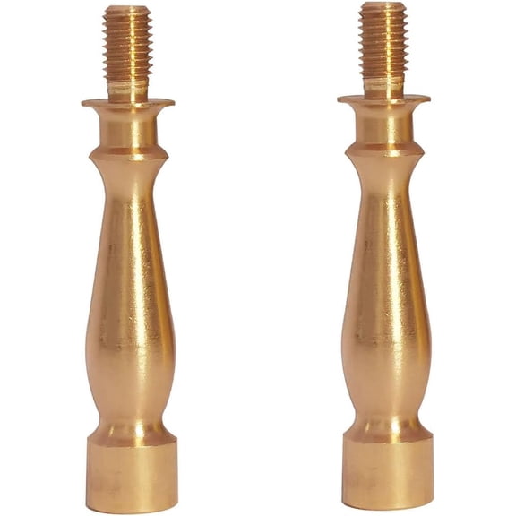 2 pcs 2" Turned Solid Brass Lamp Shade Risers for Washer Fitter Style Lamp Shades