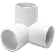 2 pcs 3/4 Inch PVC Tee Fitting   3-Way 90  Elbow Connector, White Furniture Grade SCH 40 for DIY & Plumbing Projects