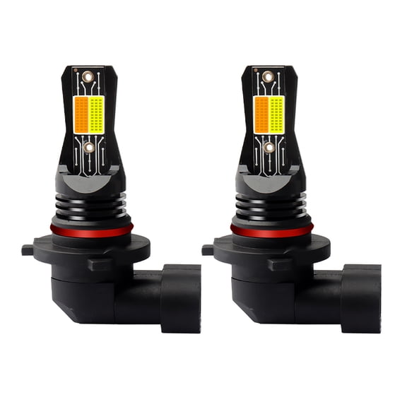 2 pcs  3 Color Strobe Car LED Fog Light Bulbs with Built-in Decoder, Plug and Play Auto Repcement LED Bulbs