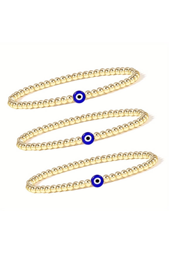 2 pcs/3 pcs Evil Eye Lucky Bracelet, Acrylic Stylish Stacking, Suitable for Mom, Grandma, Daughter, Girlfriend.