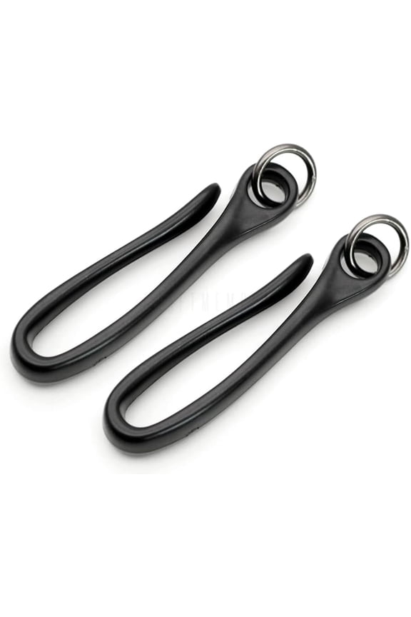 2 pcs 70X16 MM Wallet Japanese Alloy Fish Hook Keychain Holder Belt Clip Leathercraft Accessories (Newly Added : Black)