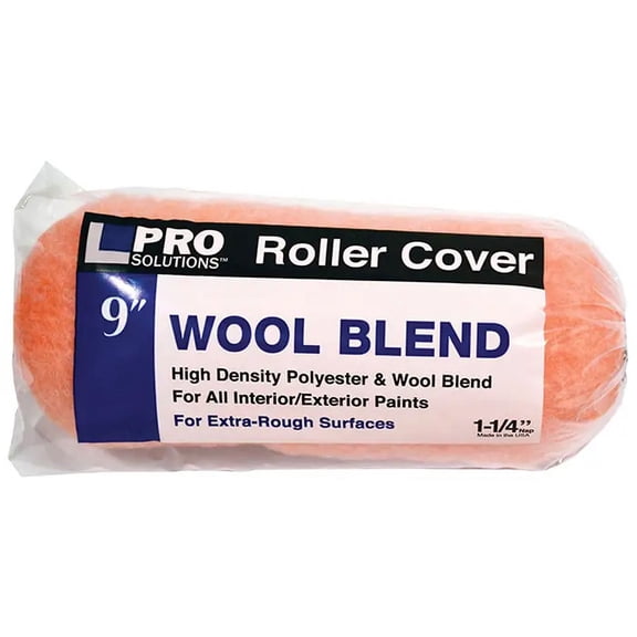 Pro Solutions 2 Pc 9" Wool/Poly Blend Roller Cover Model 32114